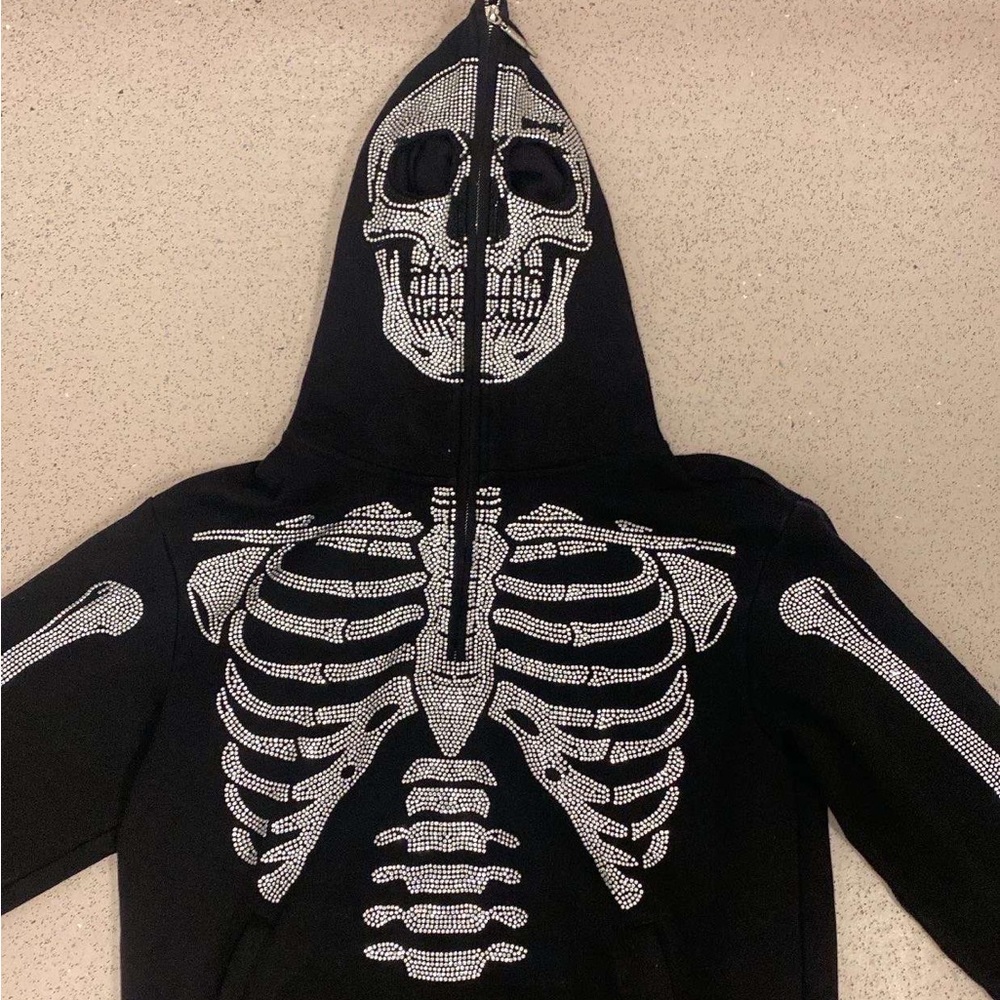 GUAPI half zip skeleton sweater